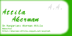 attila akerman business card